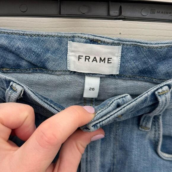 FRAME Denim Le Crop Mini Boot Size 26 Light Wash Stretchy Comfy - Picture 5 of 8